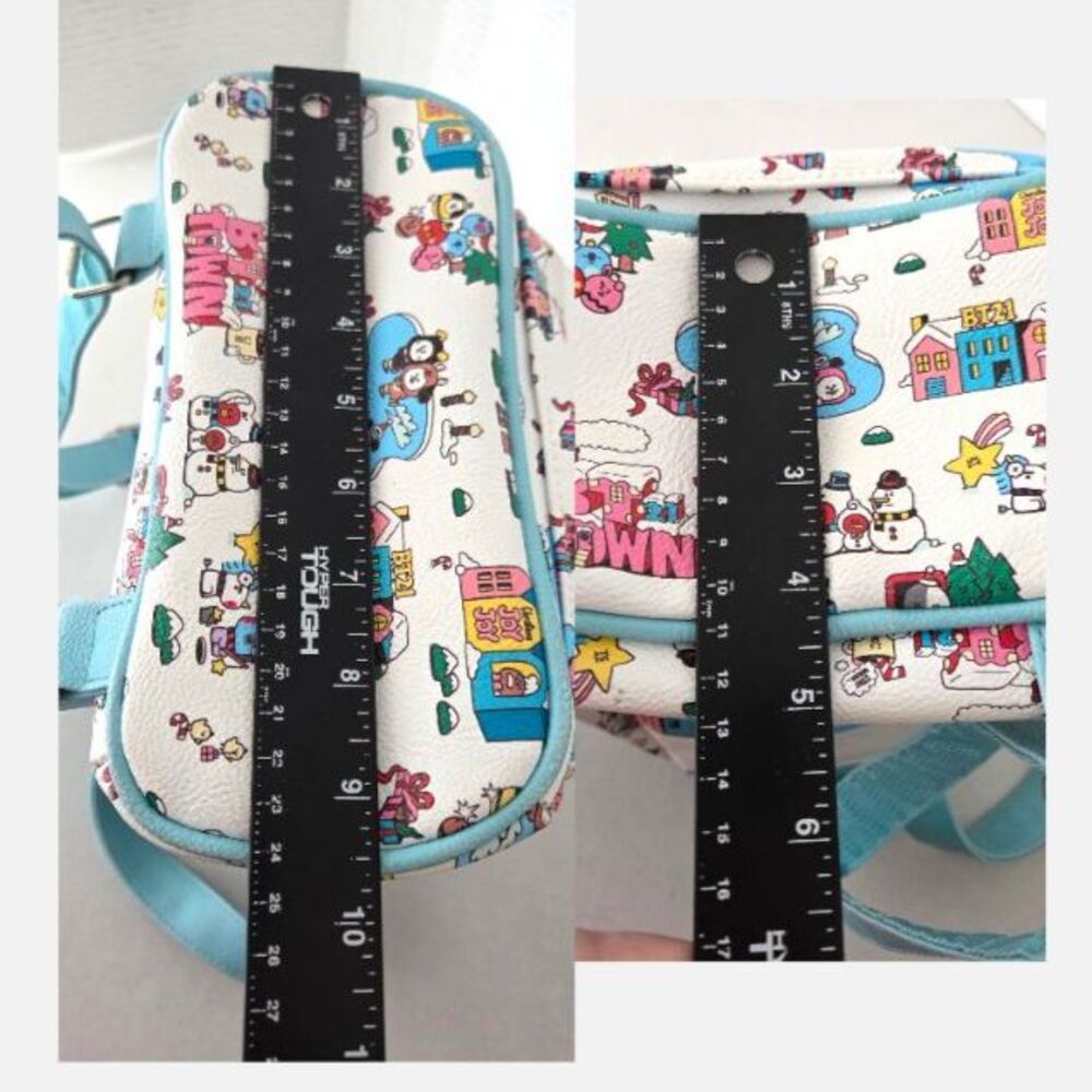 BT21 Retired Holiday Town Mini Backpack White Faux Leather BTS K-Pop - Picture 7 of 8